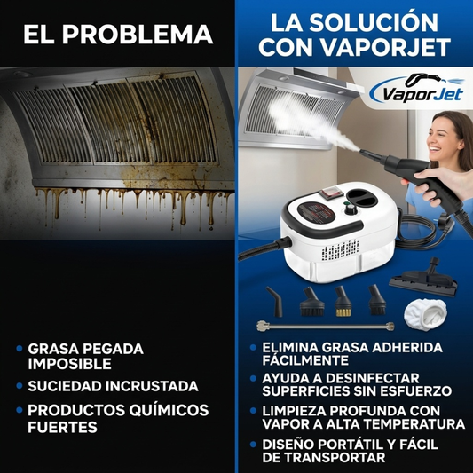 Limpiador a Presión de Vapor 2500w formato portátil para cocina, baños, auto