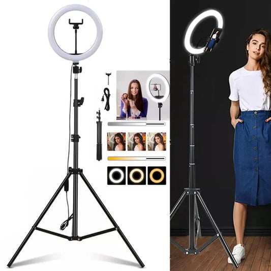 Aro de Luz LED 26 cm Trípode 2.1 M