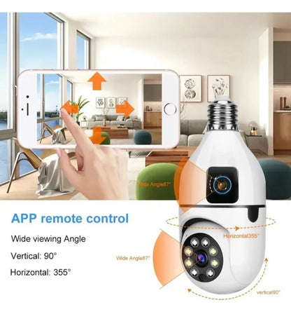 Cámara Doble Lámpara Wifi 360°