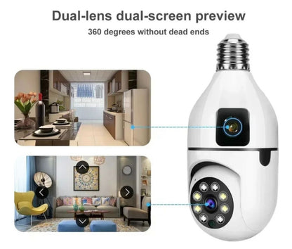 Cámara Doble Lámpara Wifi 360°