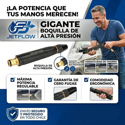 Boquilla de Agua a Alta Presión regulable para uso en Casa, Auto, Jardín