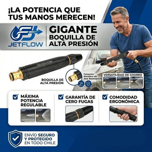 Boquilla de Agua a Alta Presión regulable para uso en Casa, Auto, Jardín