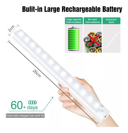 Barra Luz Led Con Sensor Movimiento 20cm