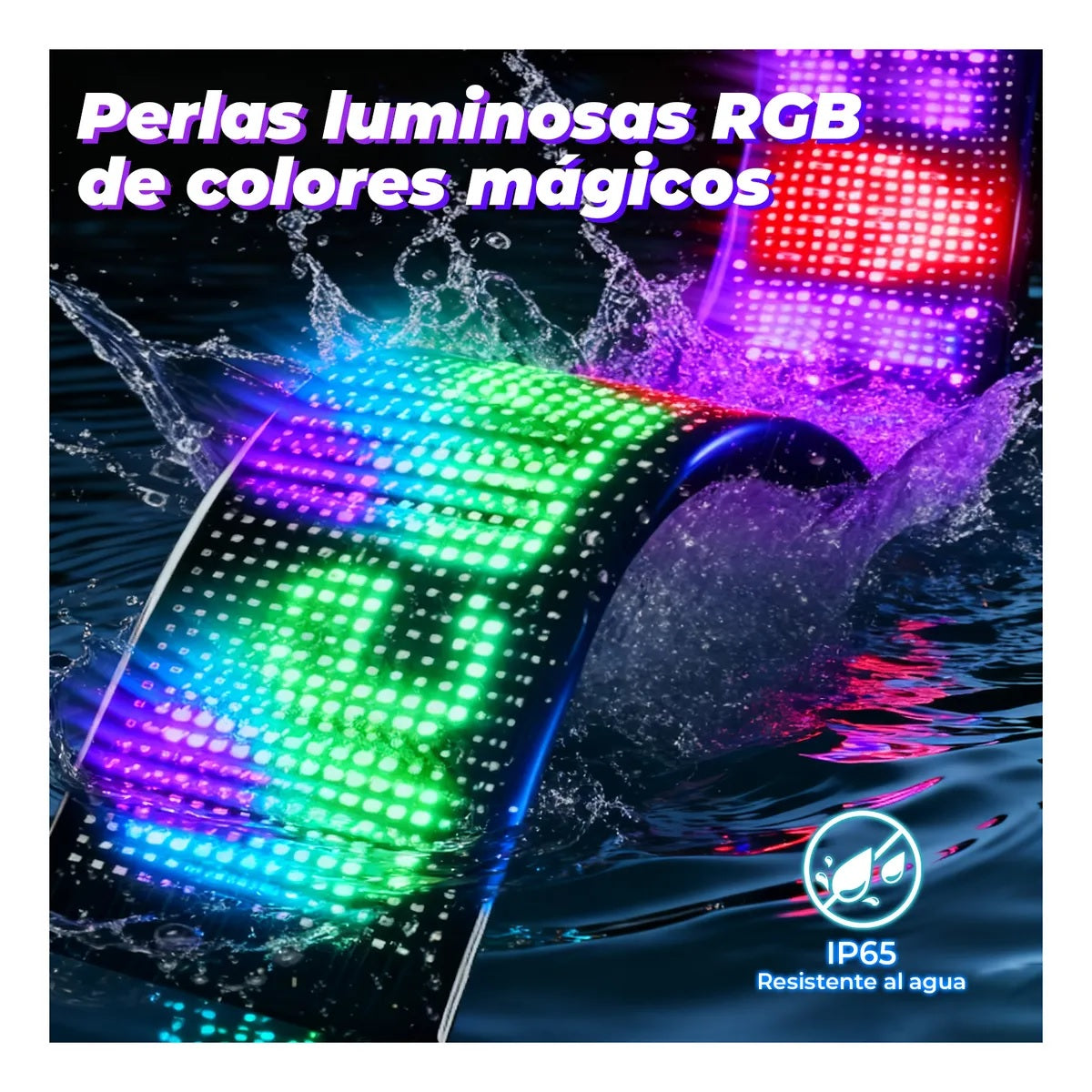 Letrero LED Programable Flexible USB 9x37 cm con App Bluetooth para Auto o Negocio