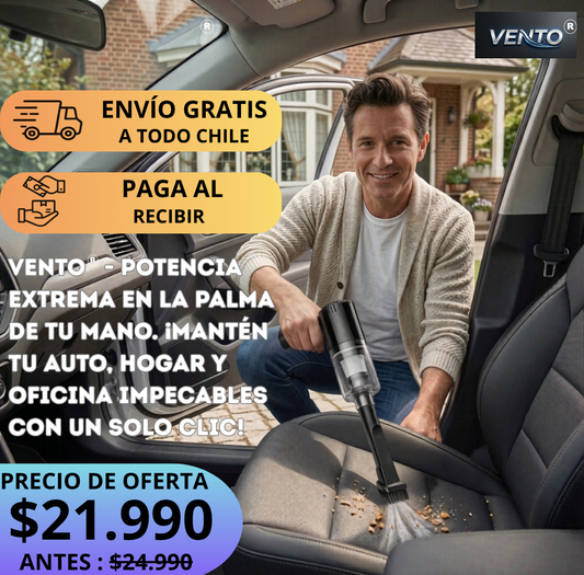 VENTO® Aspiradora Portátil Inalámbrica USB con función de soplado